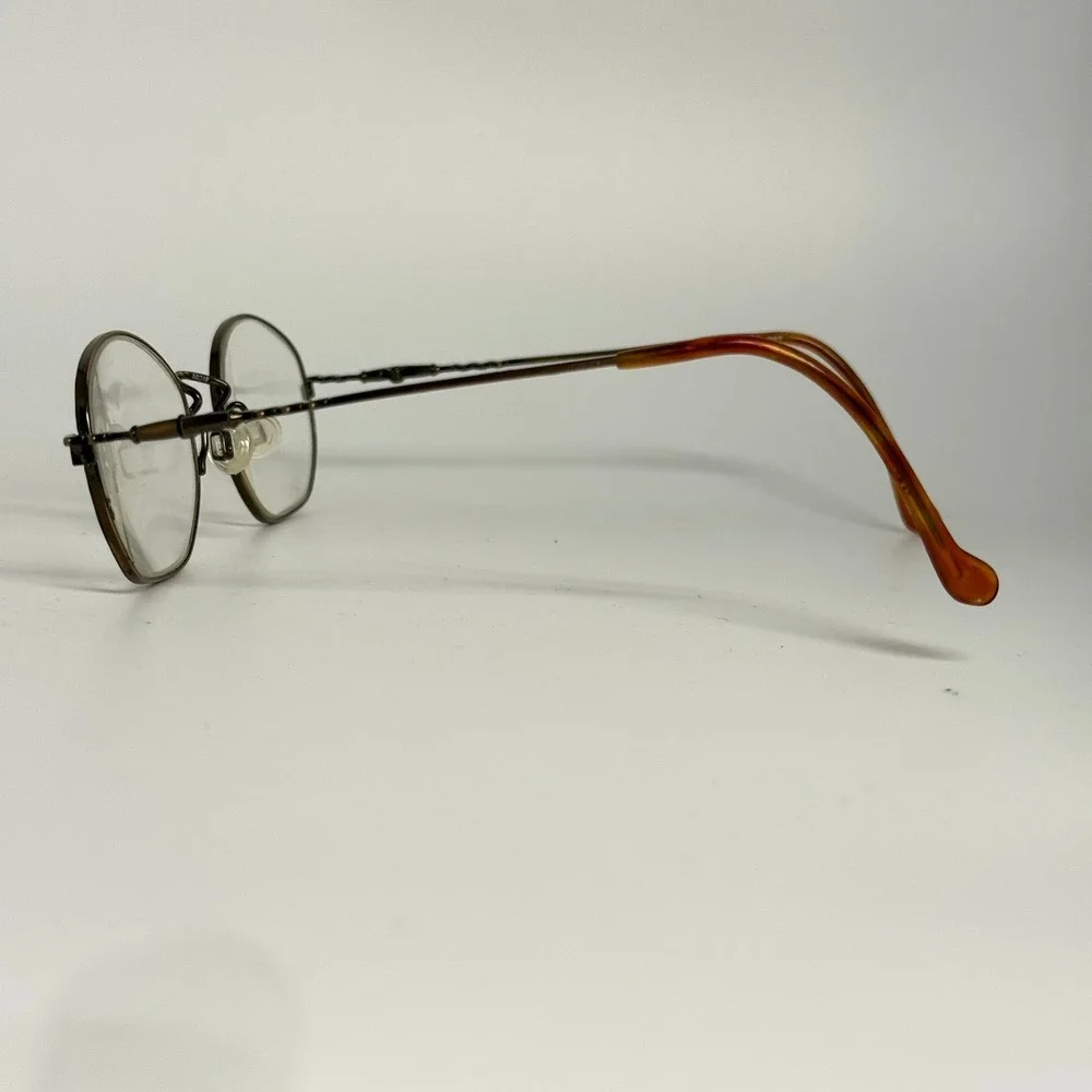 Vintage Oval Metal Eyeglasses‎ 768 BRT Brown Tortoise 50-19-135mm Frames